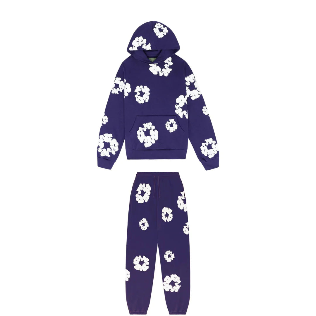 DENIM TEARS brand - Stylish Cotton Foam Printed Hoodie and Sports Suit