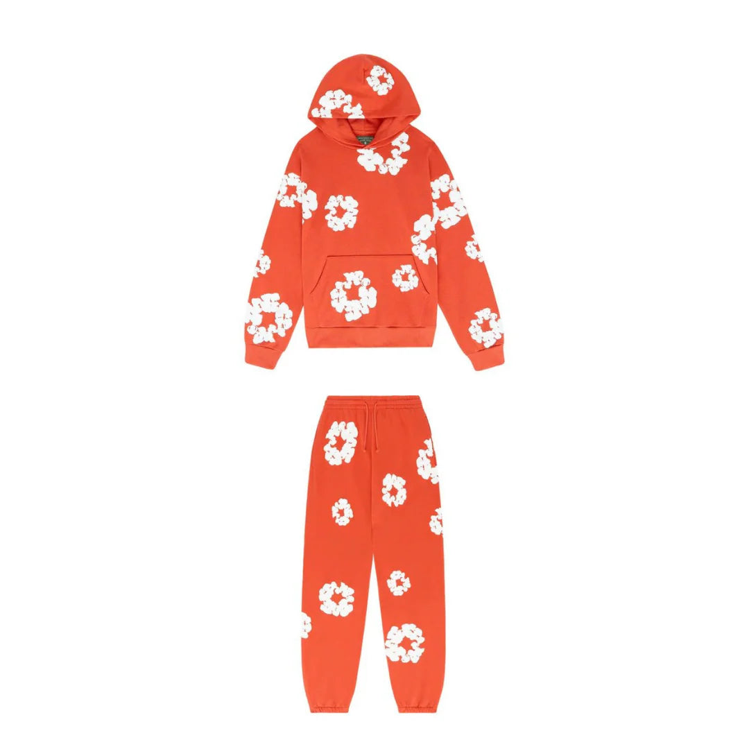 DENIM TEARS brand - Stylish Cotton Foam Printed Hoodie and Sports Suit