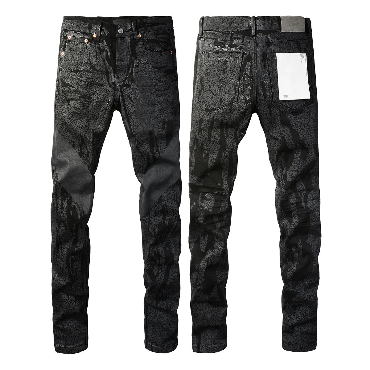 PURPLE Brand - Man's High Street Blue Ripped Distressed Low Rise Denim Skinny Jeans