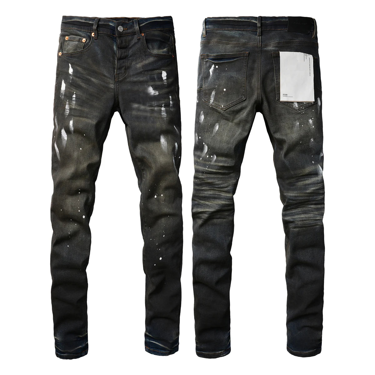 PURPLE Brand - Man's High Street Blue Ripped Distressed Low Rise Denim Skinny Jeans