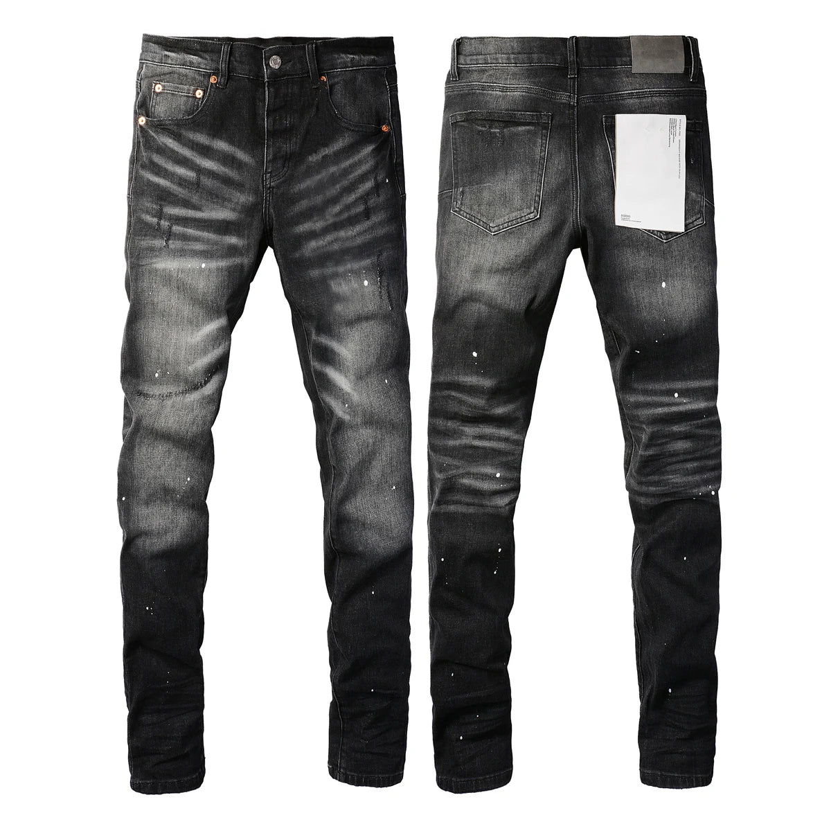 PURPLE Brand - Man's High Street Blue Ripped Distressed Low Rise Denim Skinny Jeans