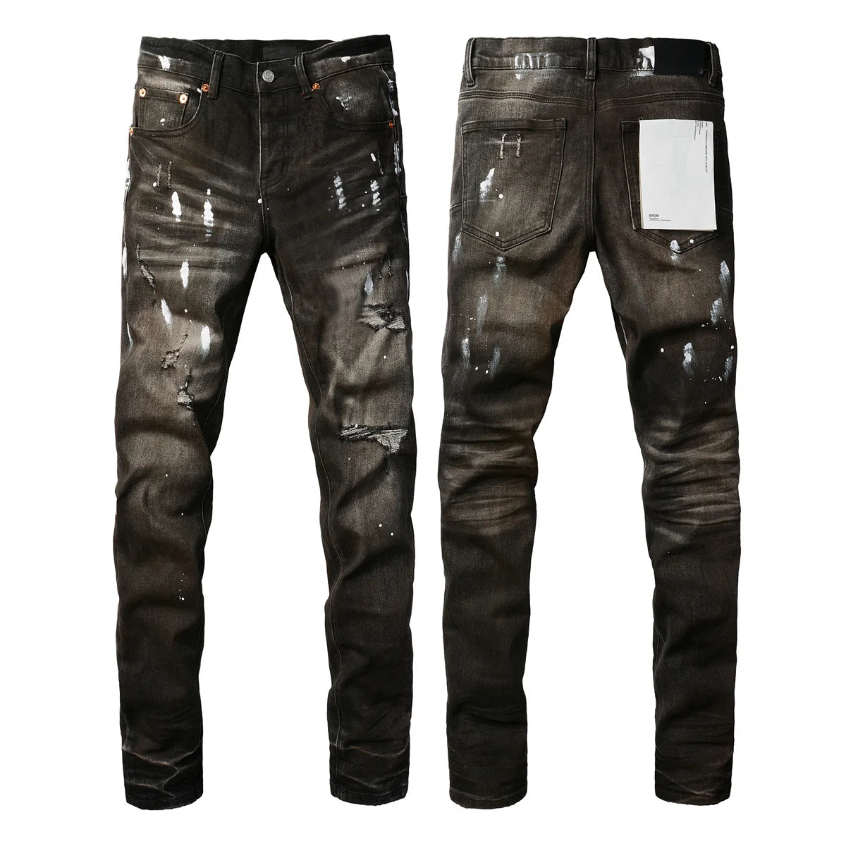 PURPLE Brand - Man's High Street Blue Ripped Distressed Low Rise Denim Skinny Jeans