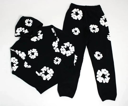 DENIM TEARS brand - Stylish Cotton Foam Printed Hoodie and Sports Suit 
